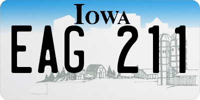 IA license plate EAG211