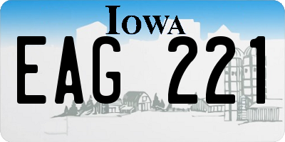 IA license plate EAG221