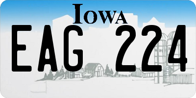 IA license plate EAG224