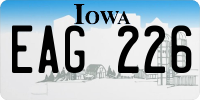 IA license plate EAG226