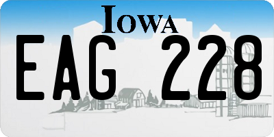 IA license plate EAG228