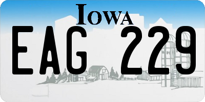 IA license plate EAG229