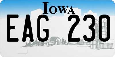 IA license plate EAG230