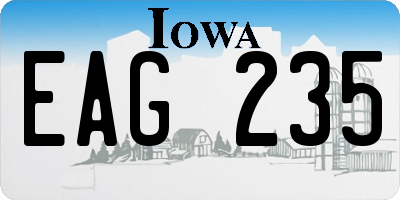 IA license plate EAG235