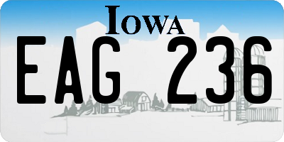 IA license plate EAG236