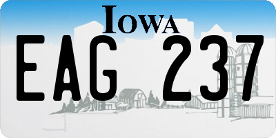 IA license plate EAG237