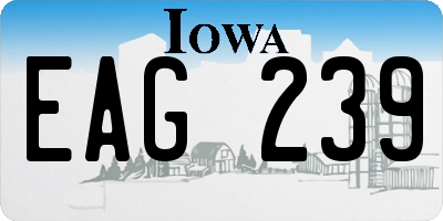 IA license plate EAG239