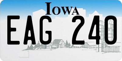 IA license plate EAG240