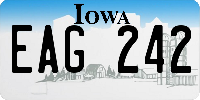 IA license plate EAG242