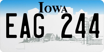 IA license plate EAG244