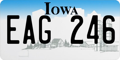 IA license plate EAG246