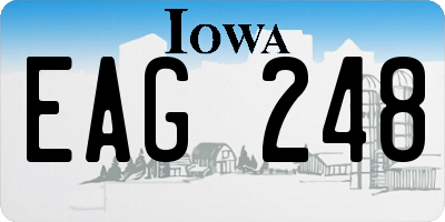 IA license plate EAG248