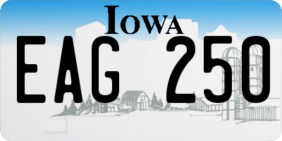 IA license plate EAG250