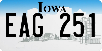 IA license plate EAG251