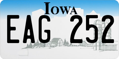 IA license plate EAG252