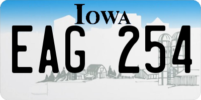 IA license plate EAG254