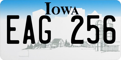 IA license plate EAG256