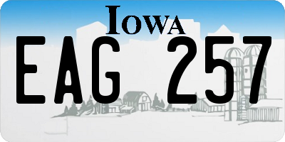 IA license plate EAG257