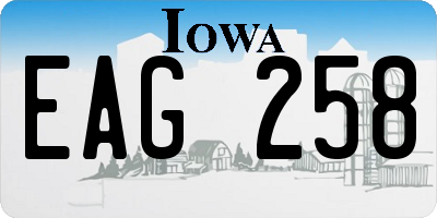 IA license plate EAG258