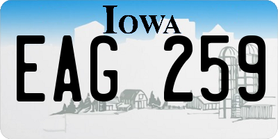 IA license plate EAG259