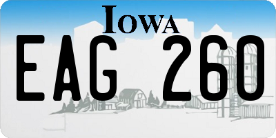 IA license plate EAG260