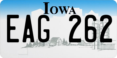 IA license plate EAG262