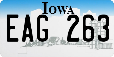 IA license plate EAG263