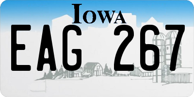 IA license plate EAG267