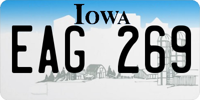 IA license plate EAG269