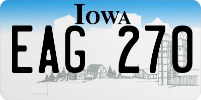 IA license plate EAG270