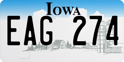 IA license plate EAG274