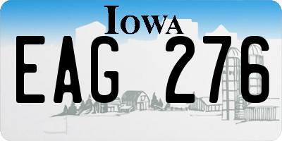 IA license plate EAG276