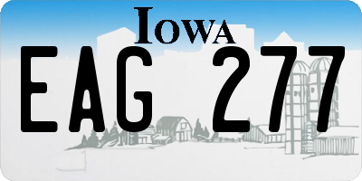 IA license plate EAG277