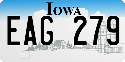 IA license plate EAG279