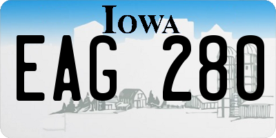 IA license plate EAG280