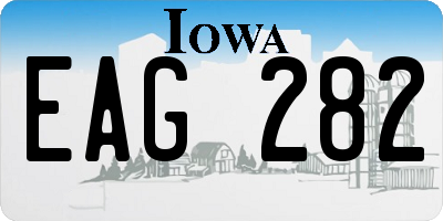 IA license plate EAG282