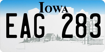 IA license plate EAG283