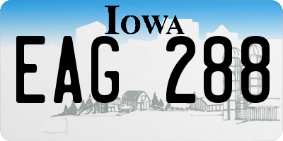 IA license plate EAG288