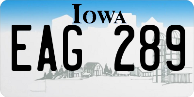 IA license plate EAG289