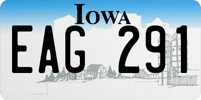 IA license plate EAG291