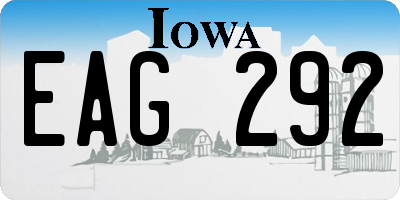 IA license plate EAG292