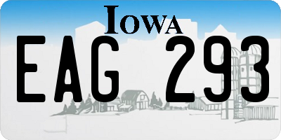 IA license plate EAG293