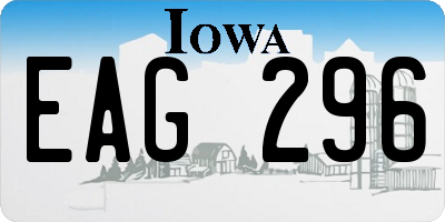 IA license plate EAG296