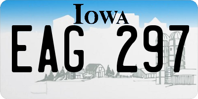 IA license plate EAG297