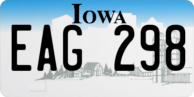 IA license plate EAG298