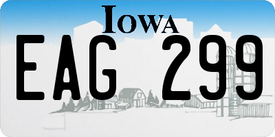 IA license plate EAG299