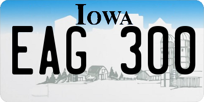 IA license plate EAG300