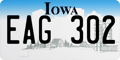 IA license plate EAG302