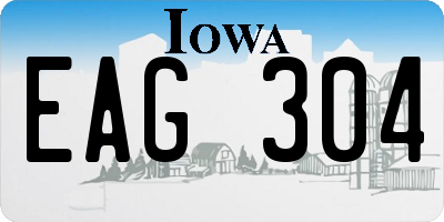 IA license plate EAG304