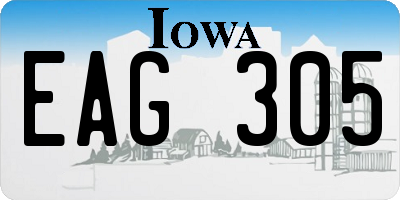 IA license plate EAG305